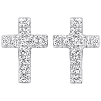 Small Cross Stud Earrings