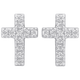 Small Cross Stud Earrings