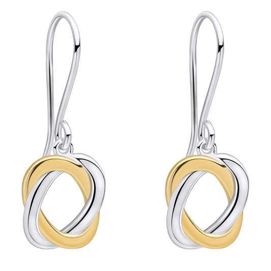 Woven Circle Drop Earrings
