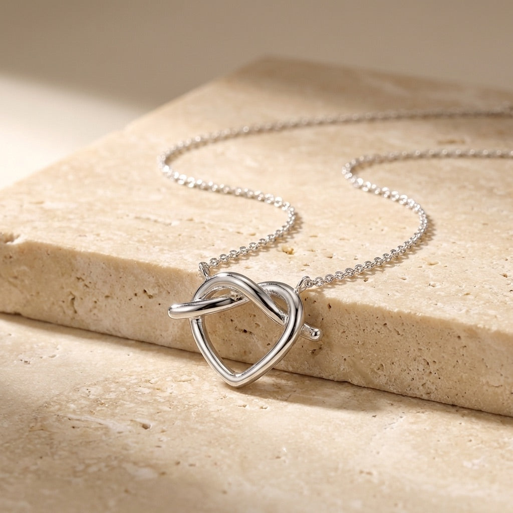 Pretzel Heart Necklace