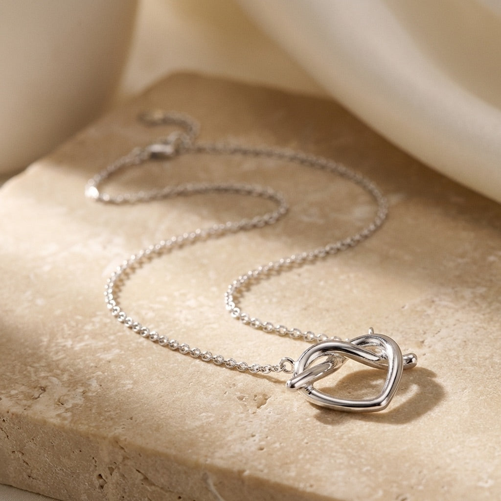 Pretzel Heart Necklace