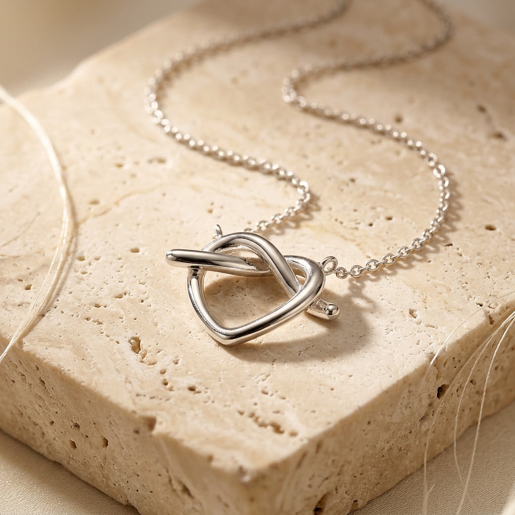 Pretzel Heart Necklace