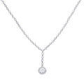 Pavé Set Cubic Zirconia Drop Necklace
