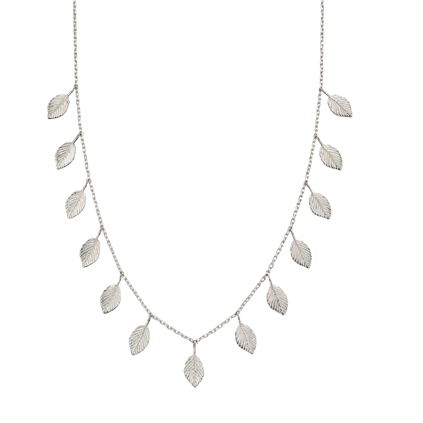 Silver Multi Leaf Necklace