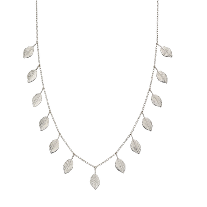 Silver Multi Leaf Necklace
