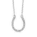 Horse Shoe Necklace with Cubic Zirconia