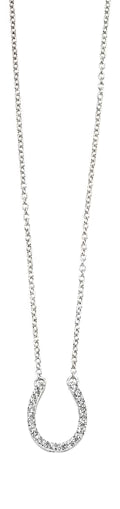 Horse Shoe Necklace with Cubic Zirconia