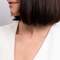 Horse Shoe Necklace with Cubic Zirconia