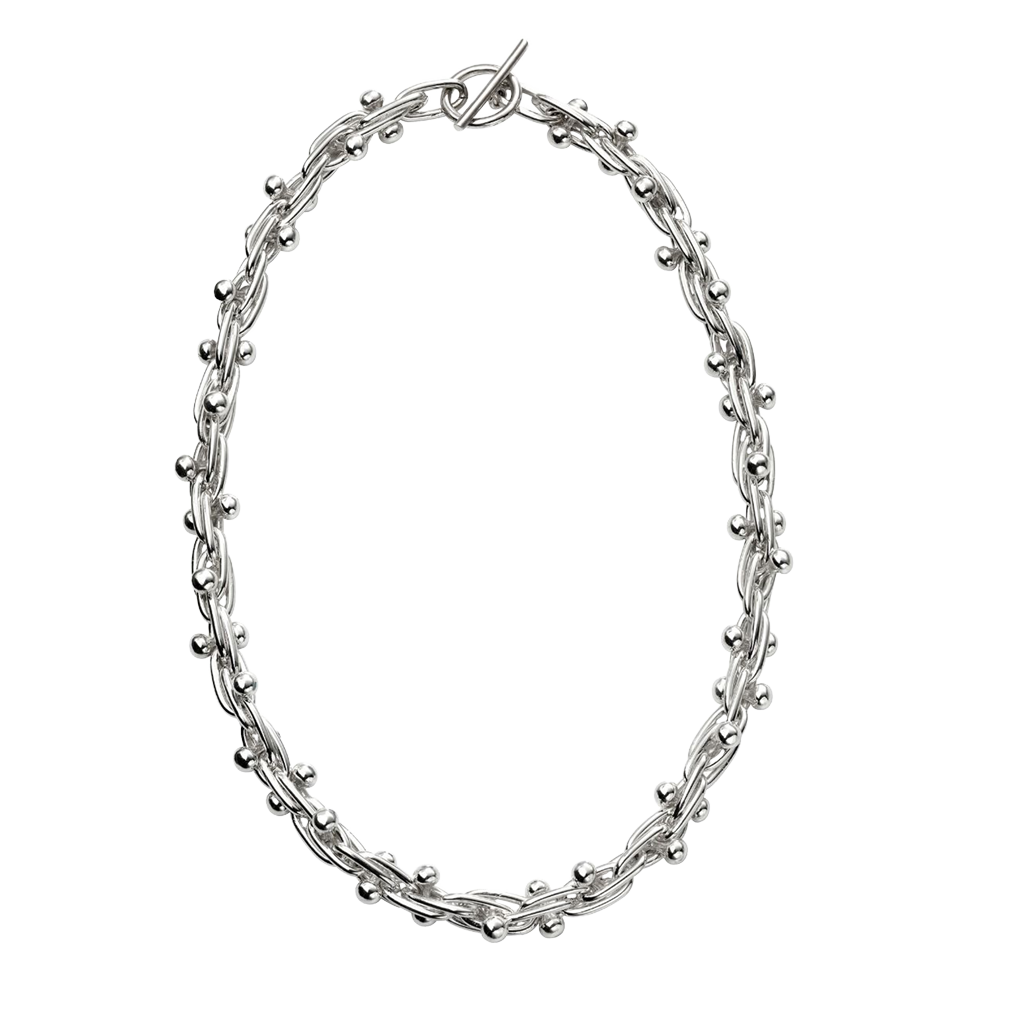 Mexican Style Ball and Bar Necklace