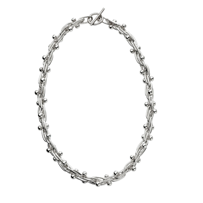 Mexican Style Ball and Bar Necklace