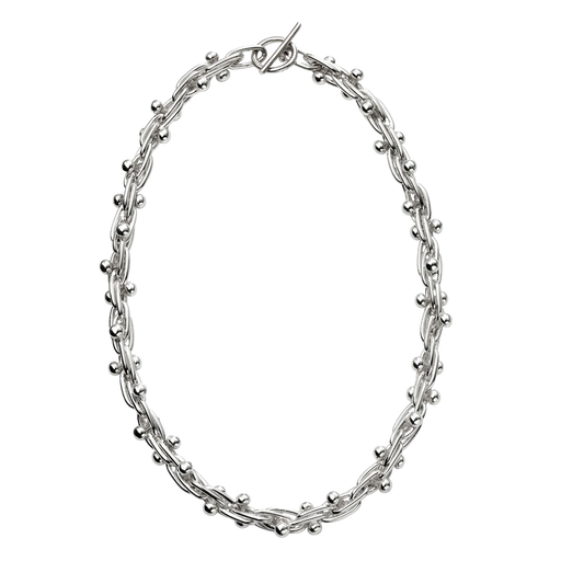Mexican Style Ball and Bar Necklace