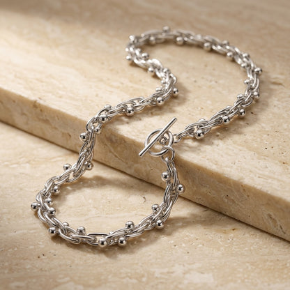 Mexican Style Ball and Bar Necklace