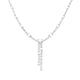 Oval & Round Zirconia Drop Necklace