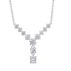 Gradient Lariat Silver Necklace