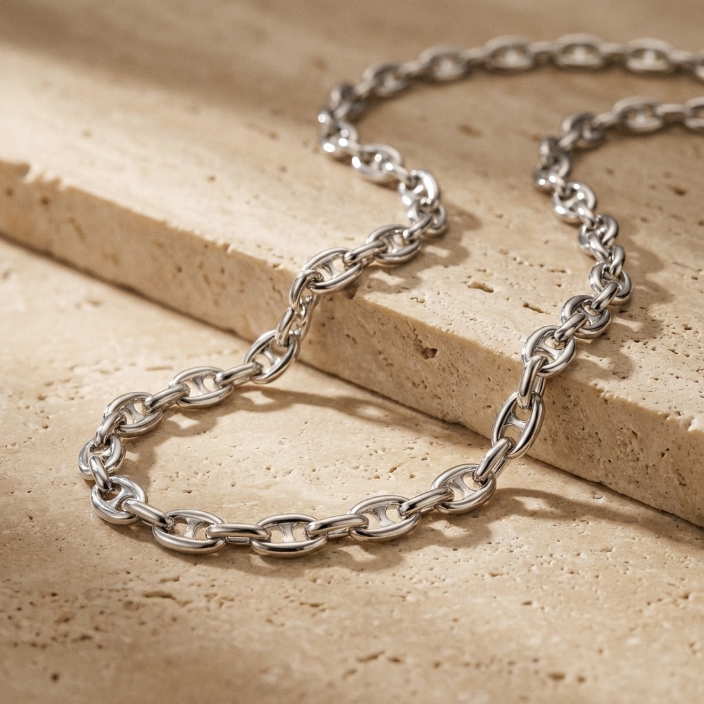 Heavy Weight Linked Chain Necklace