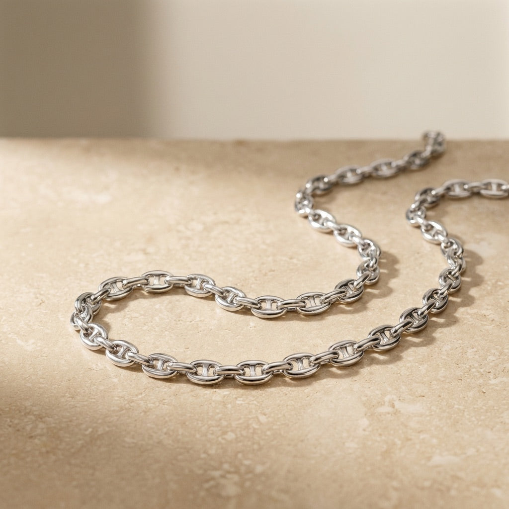Heavy Weight Linked Chain Necklace
