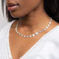 Spray Textured Discs Necklace