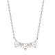 Curved Freshwater Pearl and Cubic Zirconia Bar Necklace