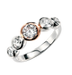 Multi Cubic Zirconia Ring with Surround