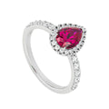 Teardrop & Pavé Surround Ring