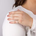 Double Row Wishbone Ring with Cubic Zirconia