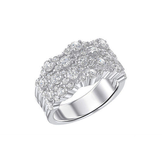 Statement Cubic Zirconia Cluster Ring