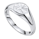 Spray Textured Signet Ring