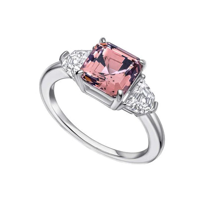 Square Cut Trilogy Ring