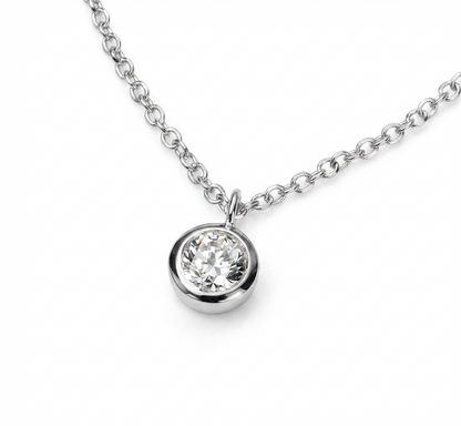 Solitaire Necklace with Cubic Zirconia