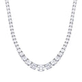 Graduated Zirconia Tennis Necklace