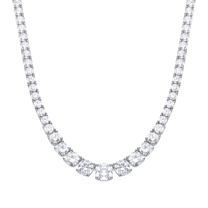 Graduated Zirconia Tennis Necklace